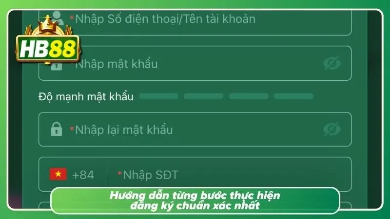 Minh họa các thao tác tạo tài khoản rõ ràng, thuận tiện và dễ thực hiện