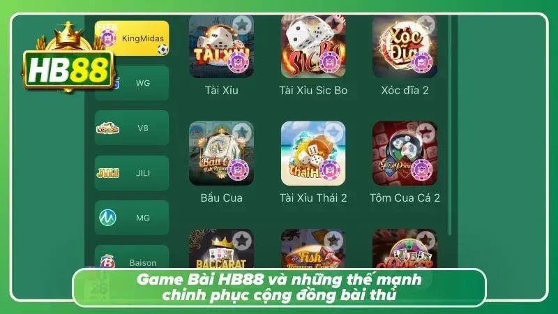 Không gian giải trí đa dạng với nhiều trò chơi bài hấp dẫn và hiện đại