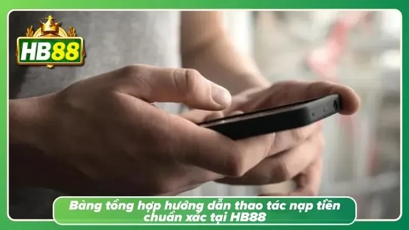Minh họa các bước thực hiện giao dịch nạp tiền rõ ràng và dễ dàng theo dõi