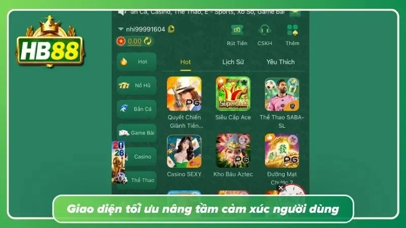 Thiết kế trực quan với thao tác mượt mà và khả năng phản hồi nhanh